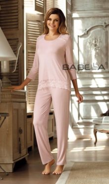 Babella Olimpia Růžové Dámské pyžamo S růžová