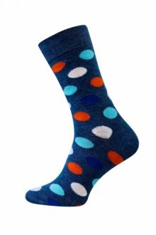 Sesto Senso Finest Cotton barevný hrách Ponožky 43-46 modrá/vzor