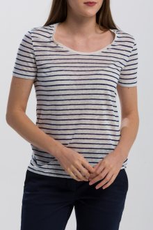 TRIČKO GANT O2. STRIPED LINEN SS T-SHIRT