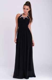 Dámské společenské a plesové šaty dlouhé značkové EVA & LOLA šaty černé - L