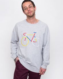 Dedicated Sweatshirt Malmoe Color Bike Grey Melange M