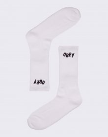 Obey Jumbled Socks White