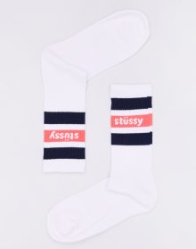 Stüssy Stripe Crew Socks White/ Navy