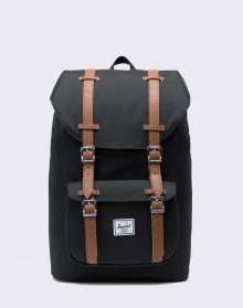Herschel Supply Little America Mid-Volume Black/Tan Synthetic Leather 17l