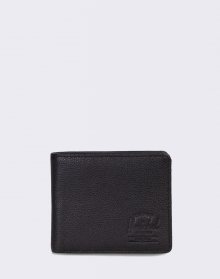 Herschel Supply Roy + Coin XL Leather RFID Black Pebbled Leather