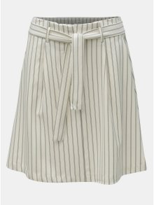Krémová pruhovaná sukně s kapsami VILA Pintri