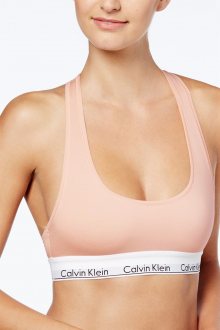 Calvin Klein pudrové sportovní podprsenka Bralette - L