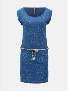 Modré vzorované šaty s páskem Ragwear Tamy