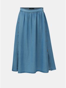 Modrá midi sukně s knoflíky VERO MODA Mia
