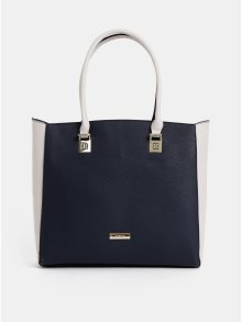 Krémovo-modrá kabelka Bessie London