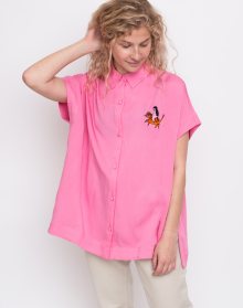 Lazy Oaf Nowhere Tiger Shirt Pink M
