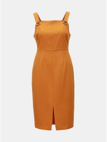 Oranžové pouzdrové šaty na ramínka Dorothy Perkins Petite