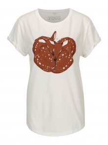 Krémové dámské tričko s potiskem ZOOT Original Deer love