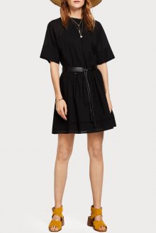 Scotch & Soda černé šaty s průstřihem na zádech - XS