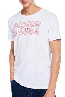 Scotch & Soda bílé pánské tričko Amsterdams Blauw s logem - S