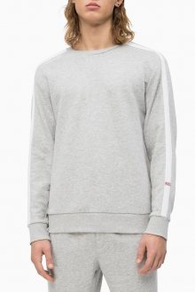 Calvin Klein světle šedá pánská mikina L/S Sweatshirt - M