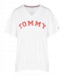 Tommy Hilfiger bílé oversize tričko VN Tee SS Print s logem - XS
