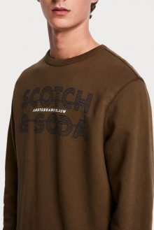 Scotch & Soda khaki pánská mikina Amsterdams Blauw - S