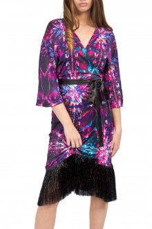 Culito from Spain fialové kimonové šaty Jody Willams - Negro - S