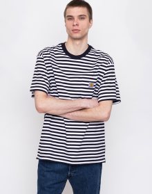 Carhartt WIP Barkley Pocket T-Shirt Barkley Stripe, Dark Navy/White L