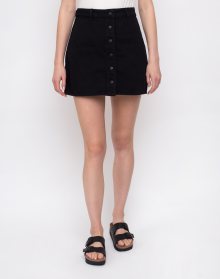 Lazy Oaf Black Button-Through Skirt Black 28