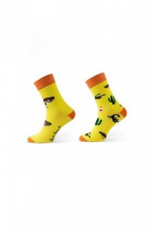 Sesto Senso Finest Cotton Duo Mexiko Ponožky 43-46 žlutá/vzor