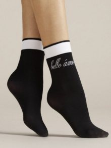 Fiore Belle Ame 40 DEN Ponožky Univerzální černo-bílá