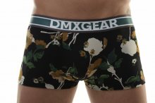 DMXGEAR pánské černo-oranžové boxerky s krátkou nohavičkou Flora Boxer