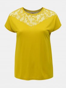 Žluté tričko s krajkou ONLY CARMAKOMA Linn