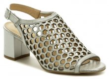 Mintaka 911025N-24 stříbrná dámská letní obuv na podpatku