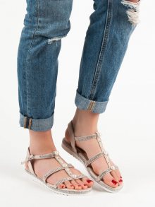 Pohodlné dámské  sandály růžové bez podpatku