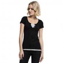 Urban Classics Ladies Two-Colored T-shirt blk/gry - XL