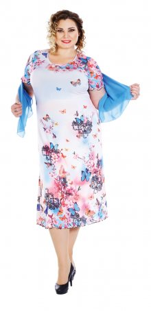 Letní šaty + šálka 105 - 110 cm
