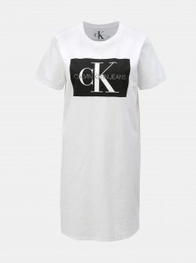 Bílé šaty s potiskem Calvin Klein Jeans