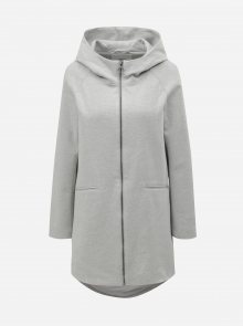 Světle šedý žíhaný lehký kabát ONLY Nala