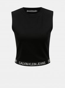 Černý crop top Calvin Klein Jeans