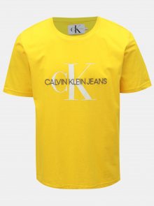 Žluté pánské tričko s potiskem Calvin Klein Jeans