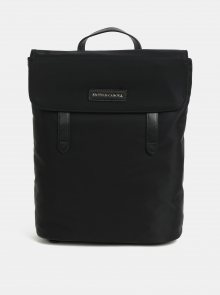 Černý batoh s koženými detaily Smith & Canova Miza