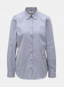 Bílo-modrá dámská pruhovaná fitted košile Tommy Hilfiger Essential