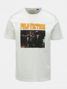 Bílé tričko s potiskem ONLY & SONS Pulp Fiction