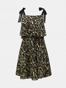 Khaki šaty s leopardím vzorem Dorothy Perkins