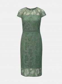Zelené krajkové pouzdrové šaty Dorothy Perkins