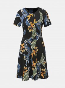  Černé květované šaty s kapsami Dorothy Perkins