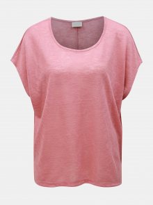 Růžové oversize tričko VILA Sumi