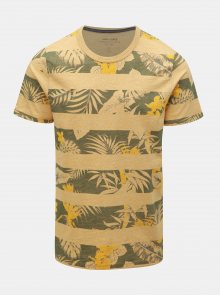 Zeleno-žluté vzorované tričko Jack & Jones Rise