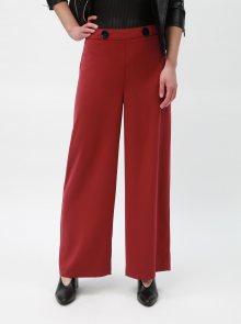  Červené široké kalhoty s vysokým pasem Dorothy Perkins