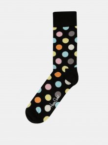 Černé ponožky s barevnými puntíky Happy Socks Big Dots