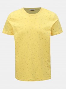 Žluté vzorované tričko Selected Homme Oliver