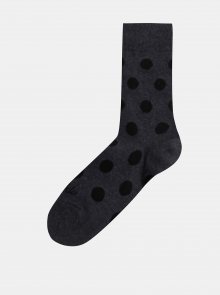 Tmavě šedé puntíkované ponožky Fusakle Guličkár nenápadný
