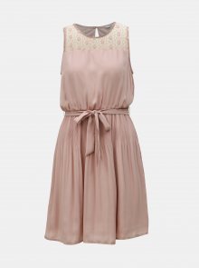 Starorůžové šaty s plisovanou sukní ONLY Carolina